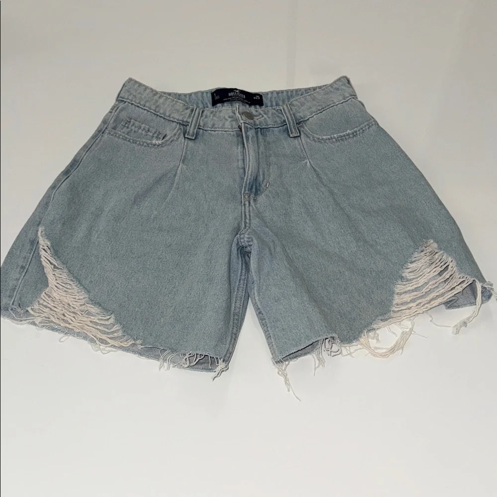 Hollister California High Rise Vintage Baggy Denim Shorts W25